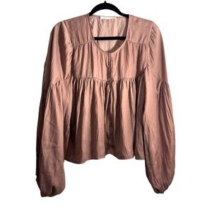 Mauve Pink Long Sleeve Blouse